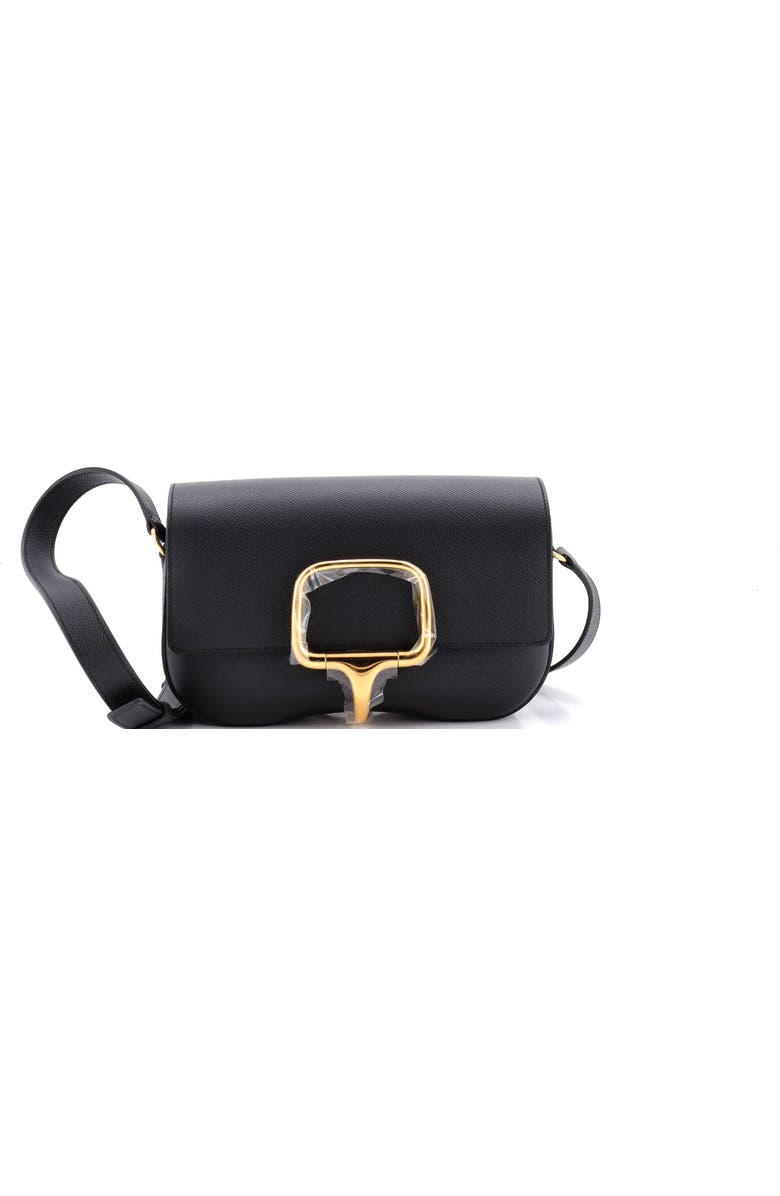 Pre-Owned Hermes Della Cavalleria Elan Shoulder Bag Epsom, Main, color, Noir