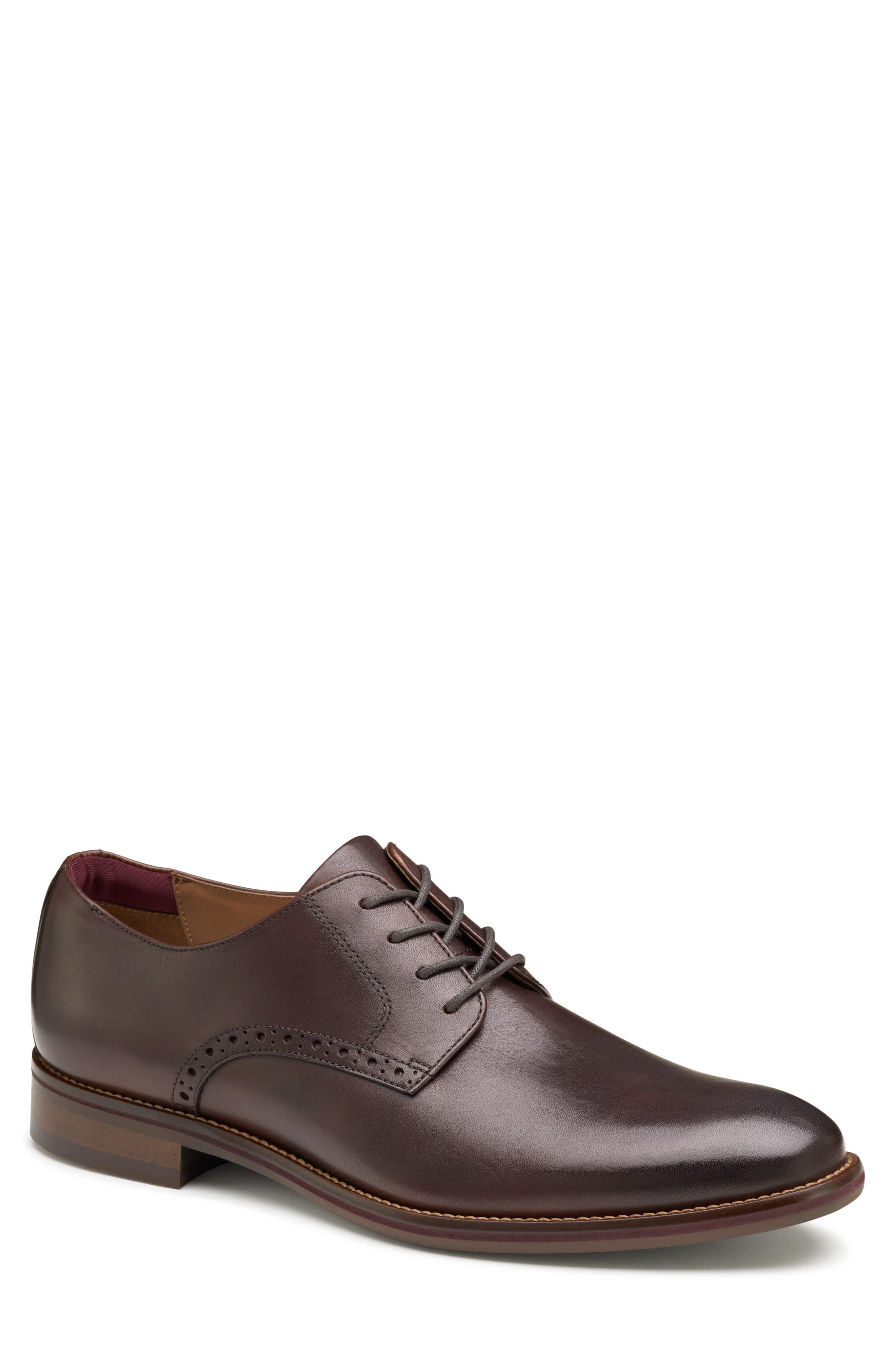 Johnston & Murphy Conard 2.0 Plain Toe Derby, Main, color, Mahogany
