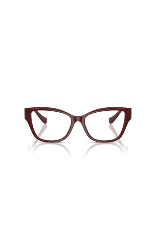 Versace 52mm Rectangle Optical Glasses In Brown