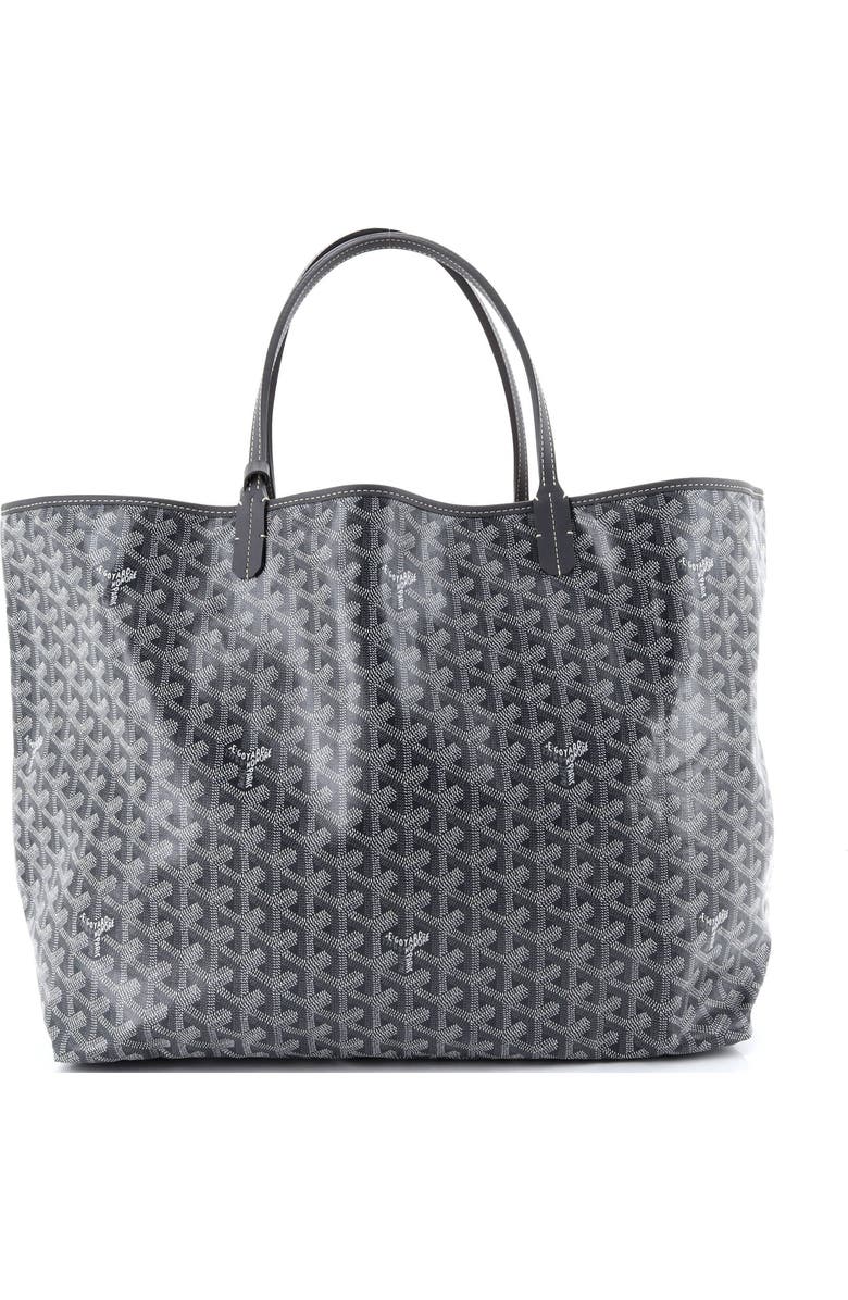 Pre-Owned Goyard Saint Louis Reversible Tote Coated Canvas and Printed Canvas GM, Alternate, color, Gray