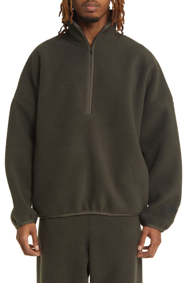 Half Zip Polar Fleece Pullover, Main, color, INK