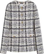 ST. JOHN Amara St. Tropez Plaid Tweed Jacket