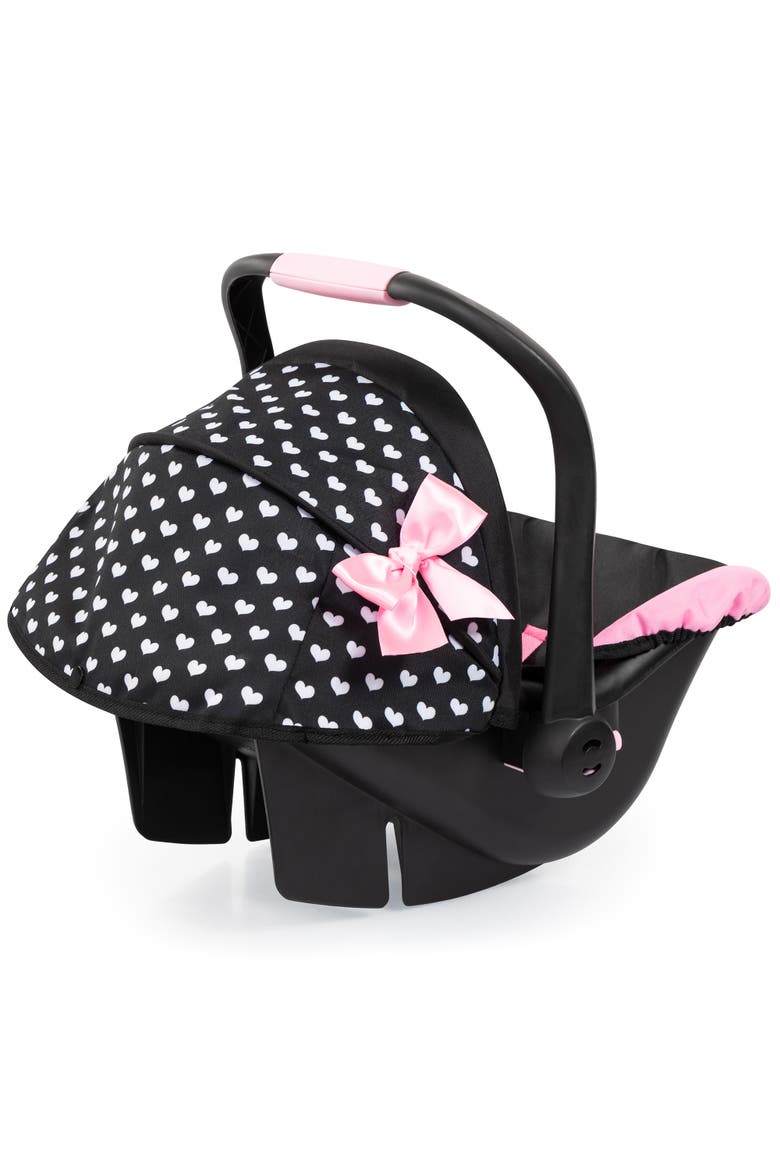 Deluxe Car Seat Hearts Black & Pink - For Dolls Up to 18 Inch, Alternate, color, Multicolored