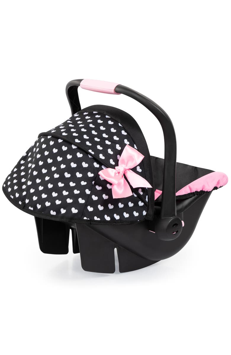 Bayer Design Deluxe Car Seat Hearts Black & Pink - For Dolls Up to 18 Inch, Alternate, color, Multicolored