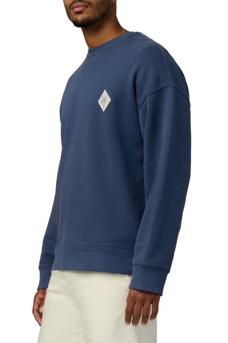 Embroidered Logo Patch Sweatshirt, Alternate, color, DRESS BLUES