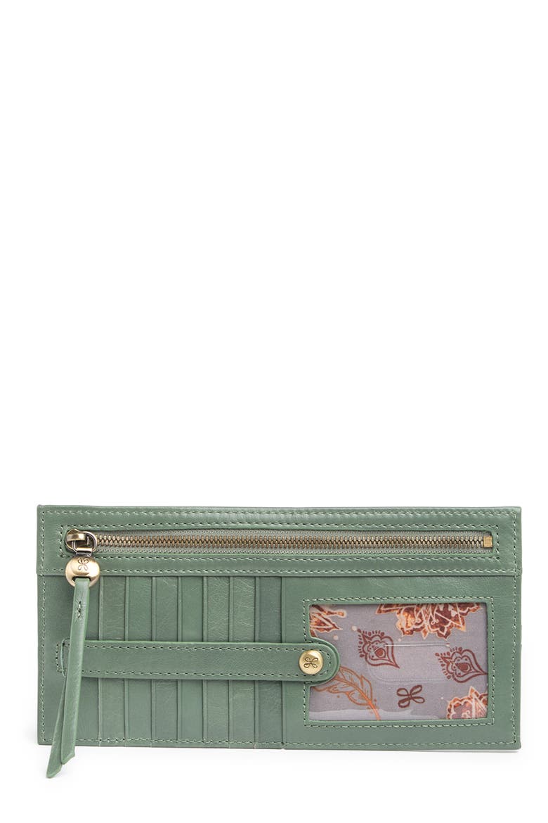 Peak Continental Leather Wallet, Alternate, color, BOTTLE GREEN