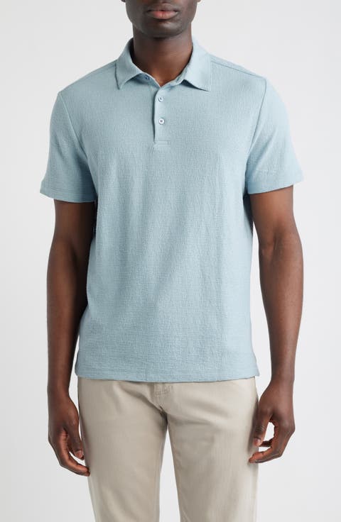 Newman Textured Cotton Blend Polo