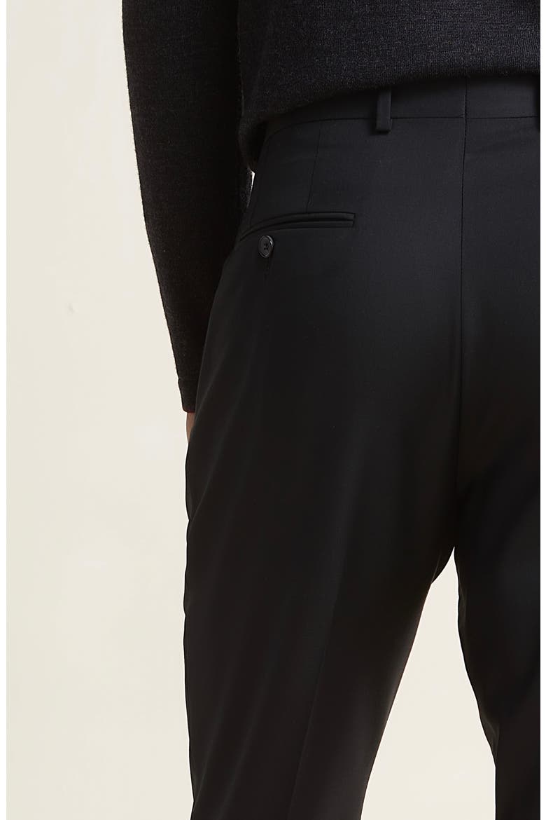 Black 110s Serge Wool Pants, Alternate, color, BLACK
