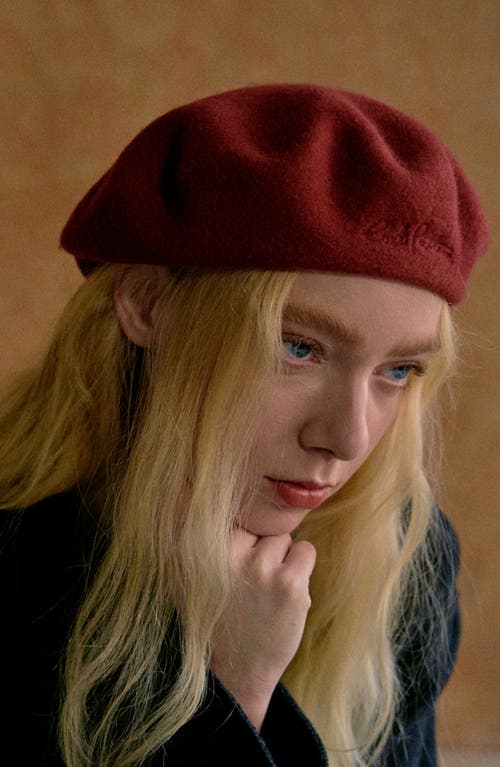 Lost Pattern Bon Chic Wool Blend Beret In Red