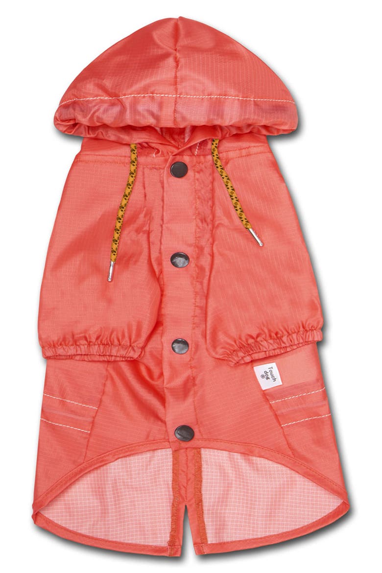 Split-Vent Designer Waterproof Dog Raincoat - Medium, Alternate, color, RED