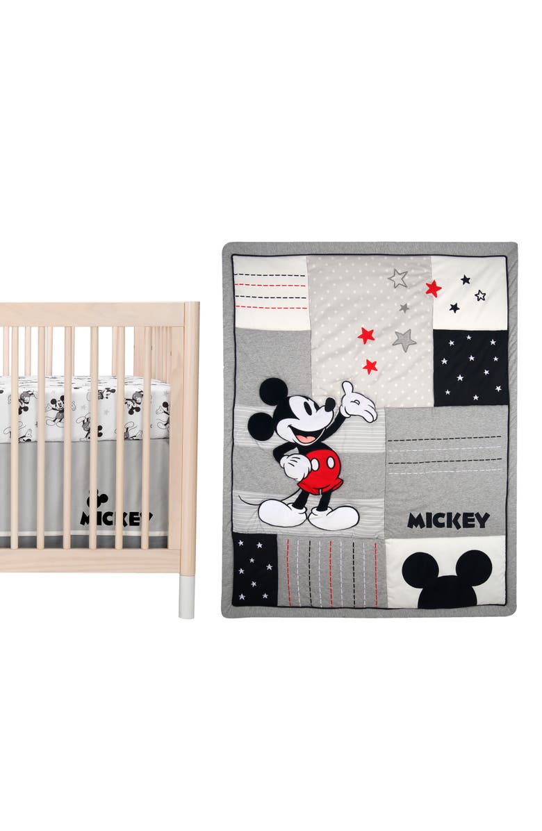 Lambs & Ivy Disney Baby Magical Mickey Mouse 3-Piece Crib Bedding Set, Main, color,