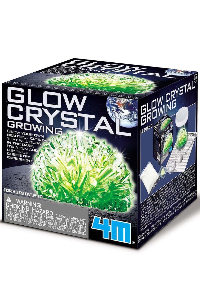 4M Glow Crystal Growing Kit, DIY Science, Geology Experiment, 10+, Main, color, Multicolored