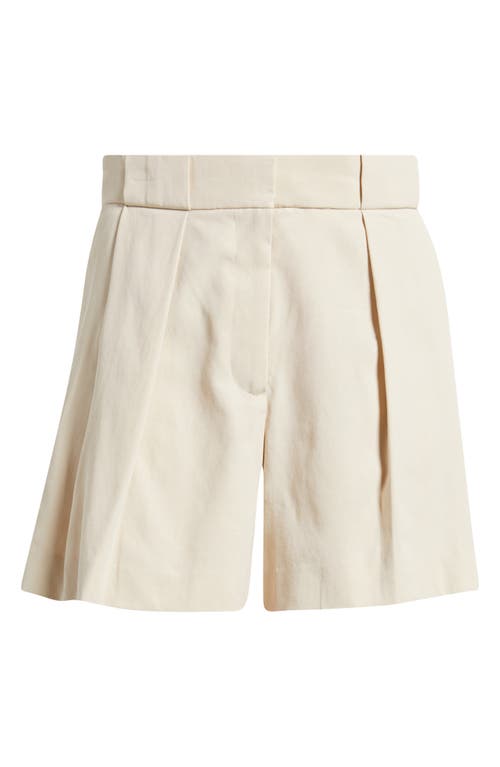 Mango Greta Pleat Front Shorts In Neutral