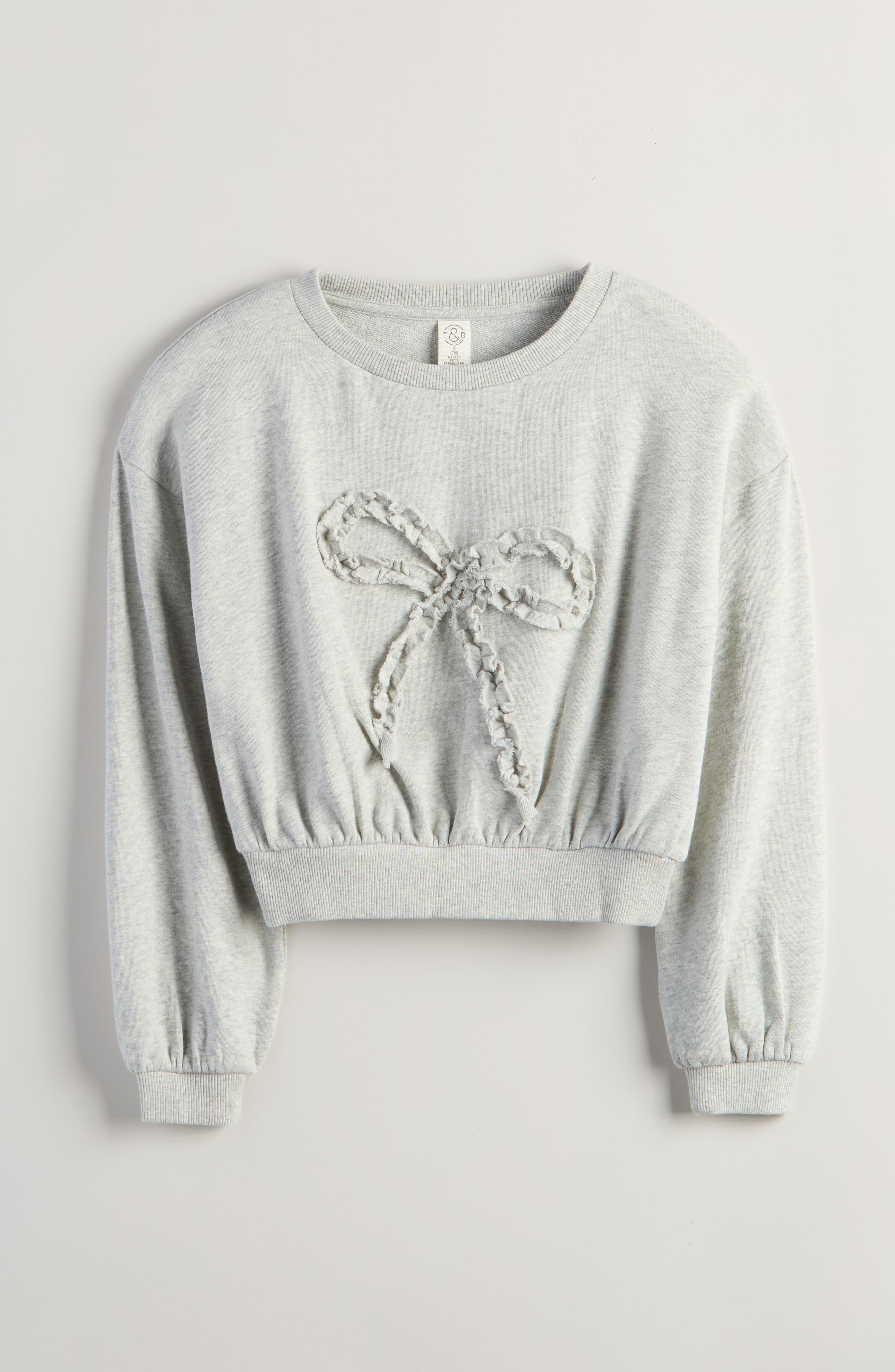 Kids' Appliqué Bow Sweatshirt