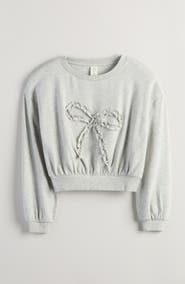 Treasure & Bond Kids' Appliqué Bow Sweatshirt