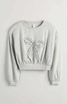 Kids' Appliqué Bow Sweatshirt