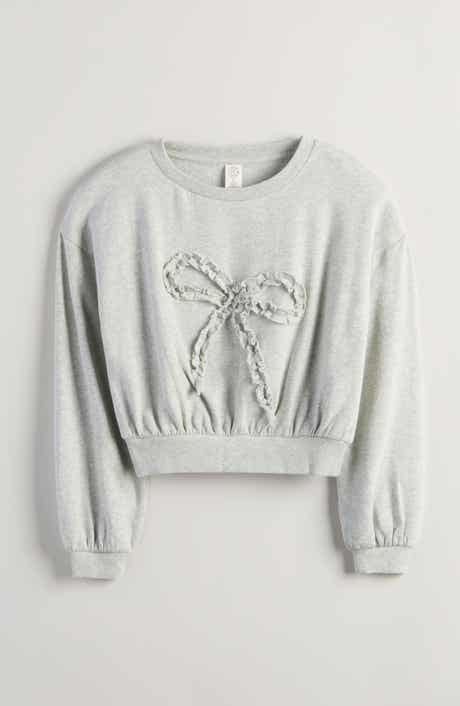 Kids' Appliqué Bow Sweatshirt