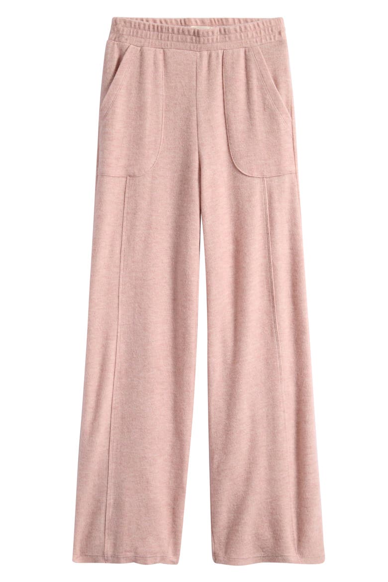 Kids' Hacci Wide Leg Pants, Main, color, HOT MOSCATO