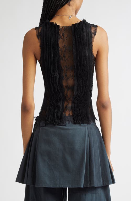 Collina Strada Dandelion Lace Tank In Black