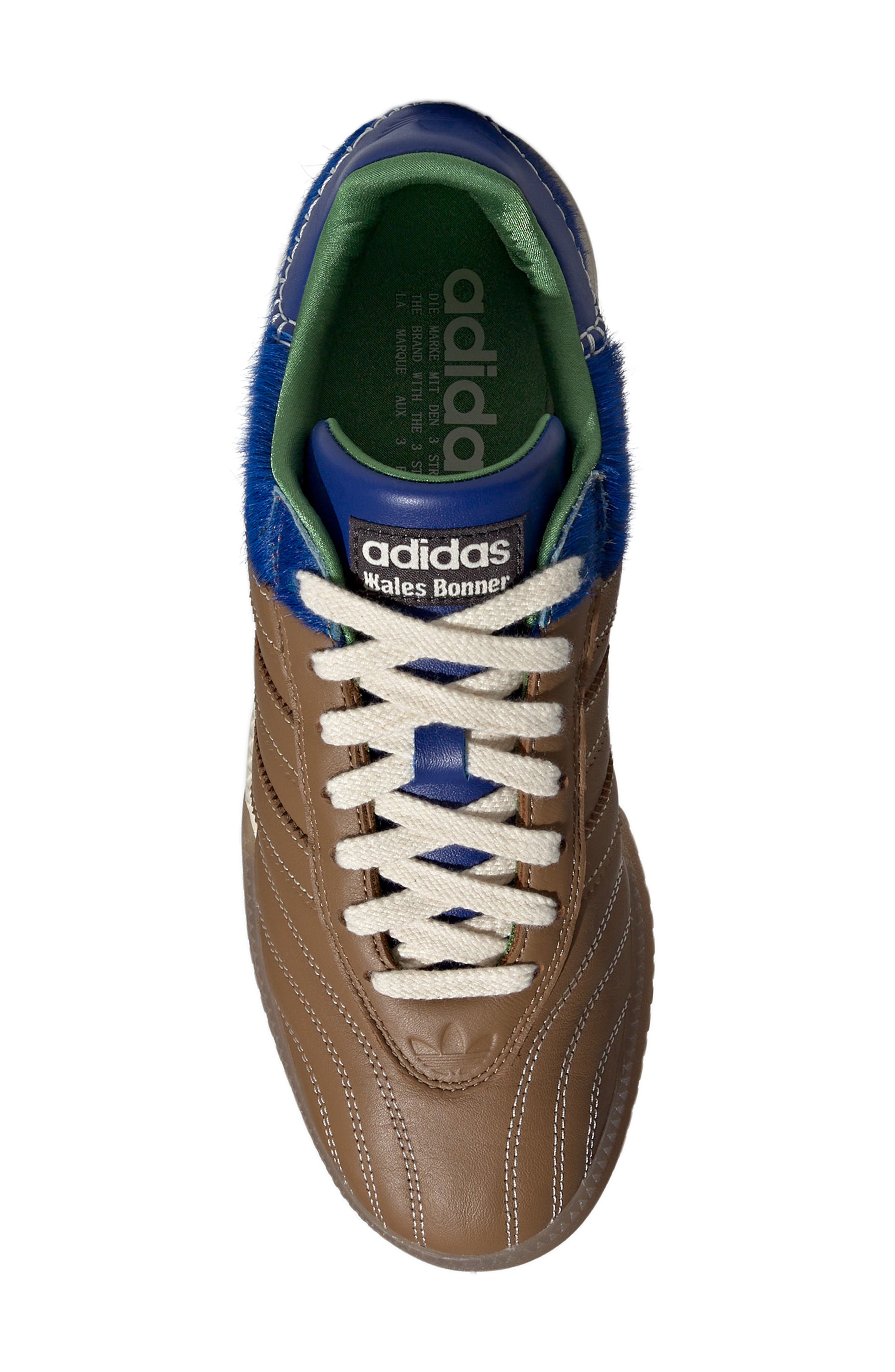 adidas x Wales Bonner Samba Millennium Sneaker, Alternate, color, Supcol/ Supcol/ Royal Blue