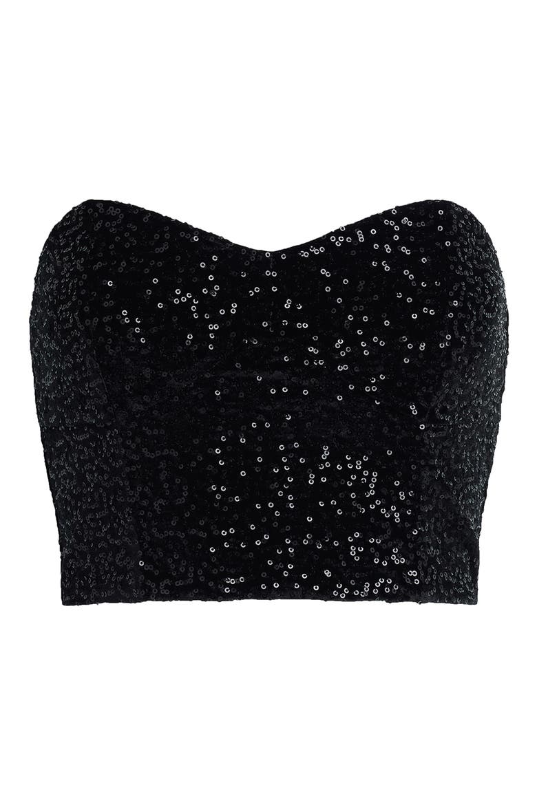 The Out of Your League Sequin Bustier, Alternate, color, PARTY BLACK