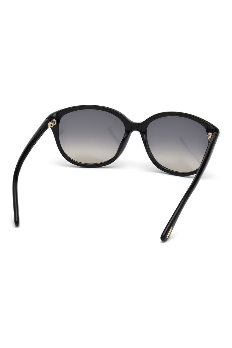 'Karmen' 57mm Sunglasses, Alternate, color, SBLK/SMK