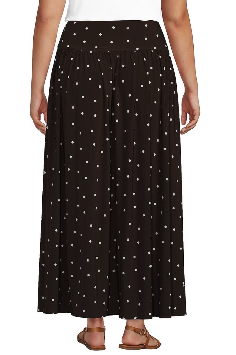 Silky Knit Maxi Skirt, Alternate, color, Rich Coffee/White Polka Dot