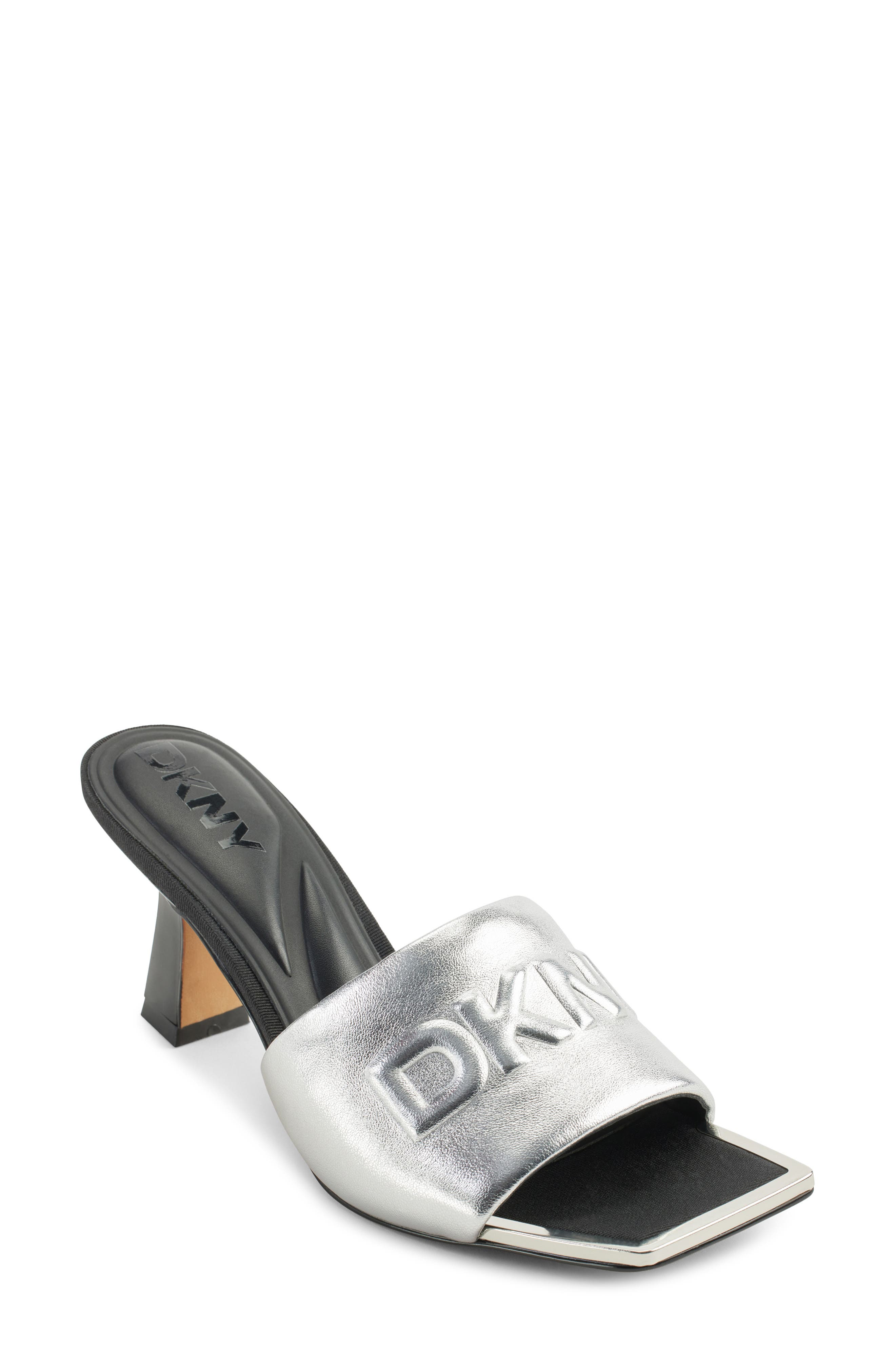 DKNY Keke Slide Sandal, Main, color, Silver