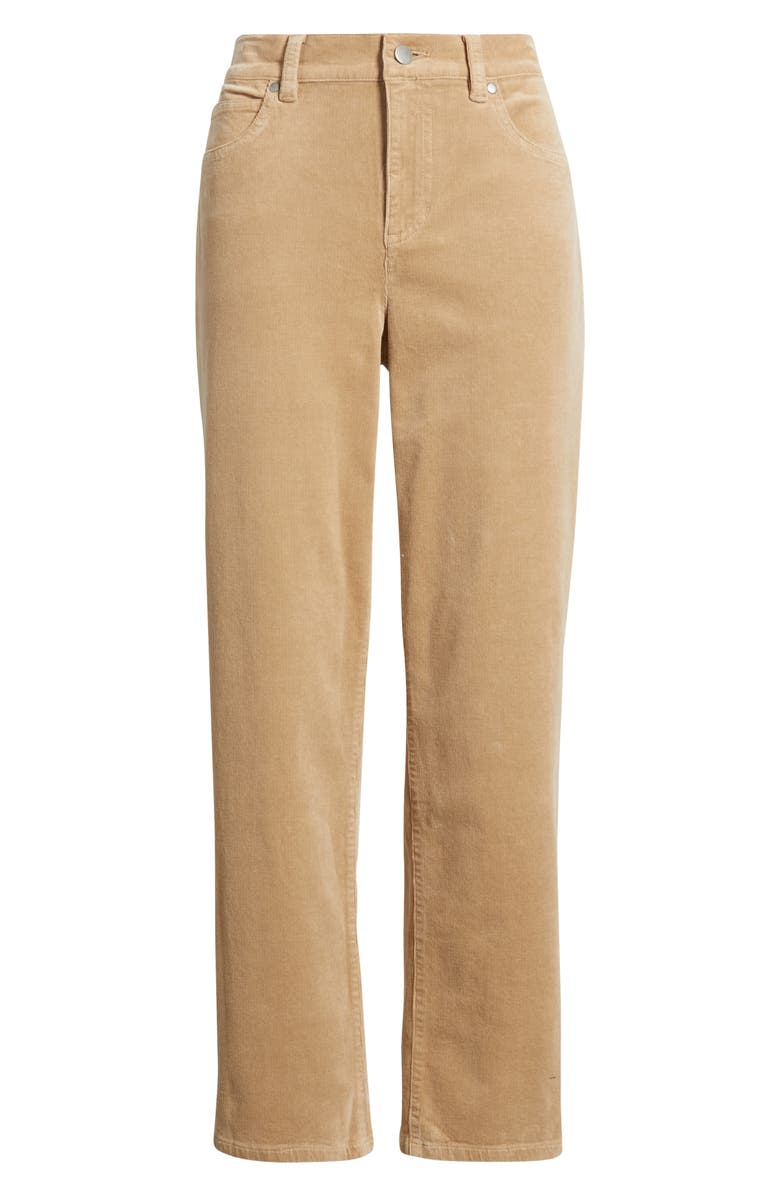 Eileen Fisher Stretch Organic Cotton Straight Corduroy Pants, Alternate, color, Biscuit