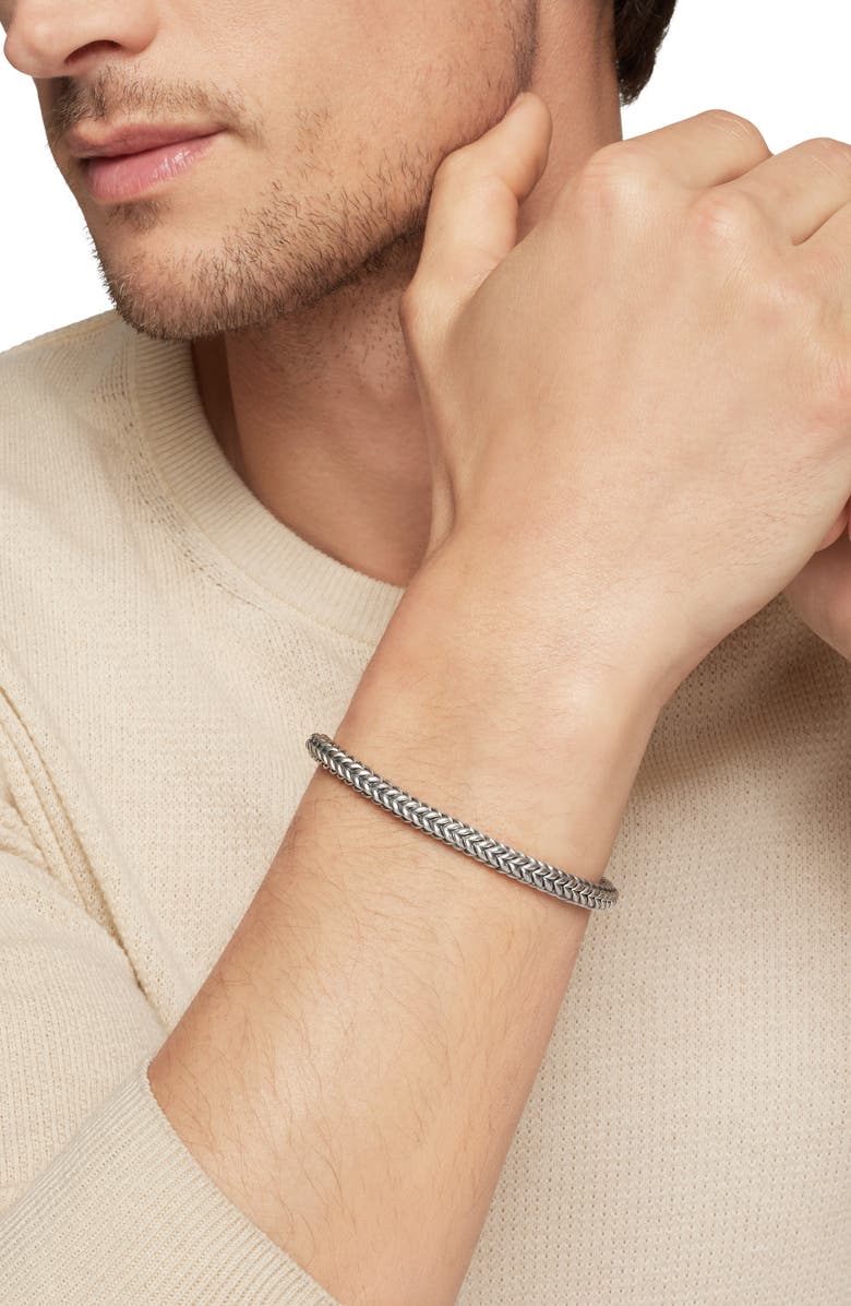 David Yurman Chevron Bead Bracelet in Sterling Silver, 6mm, Alternate, color, Silver