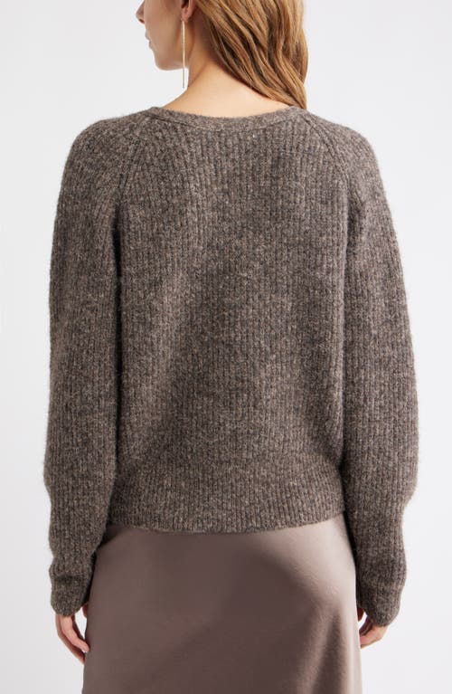 Open Edit Twist Reversible Sweater In Brown