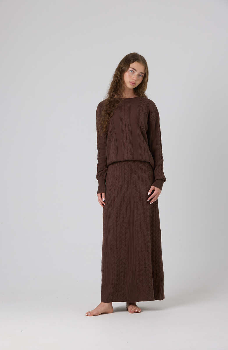 By Tess Collection Fanny Skirt, Alternate, color, Brown