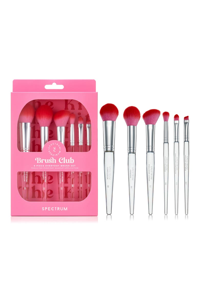 Brush Club 6-Piece Makeup Brush Set, Main, color, PINK