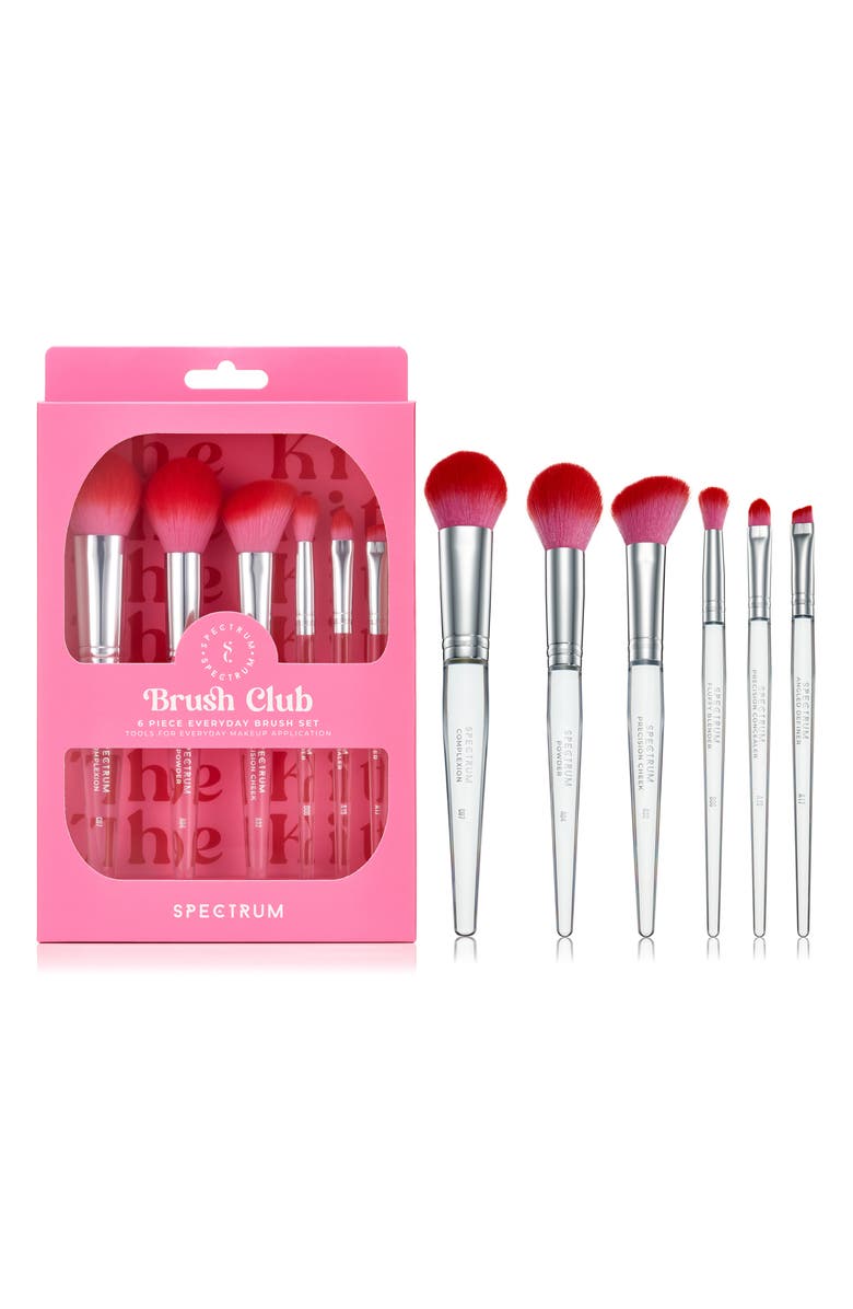 SPECTRUM Brush Club 6-Piece Makeup Brush Set, Main, color, Pink