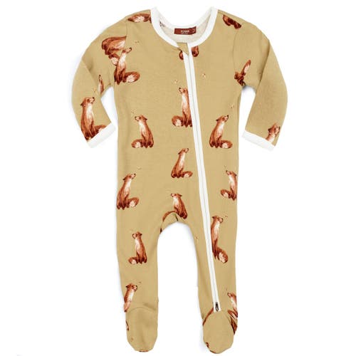 Milkbarn Organic Cotton Zipper Footed Romper