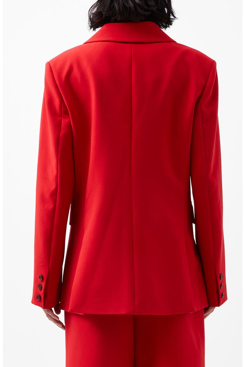Double Breasted Peak Lapel Blazer, Alternate, color, MARS RED