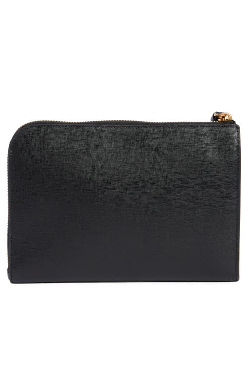 Kate Spade New York Moragn Saffiano Leather Zip Pouch In Black