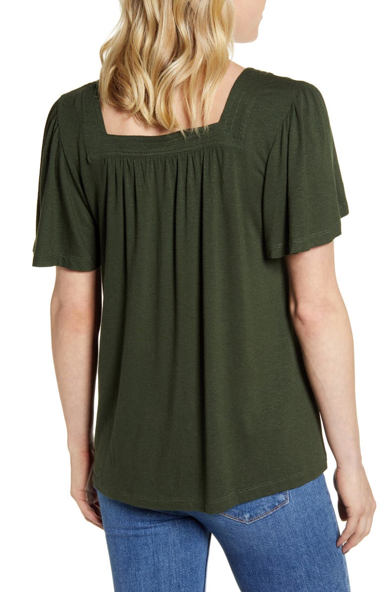 Bobeau Kate Square Neck Top, Alternate, color,
