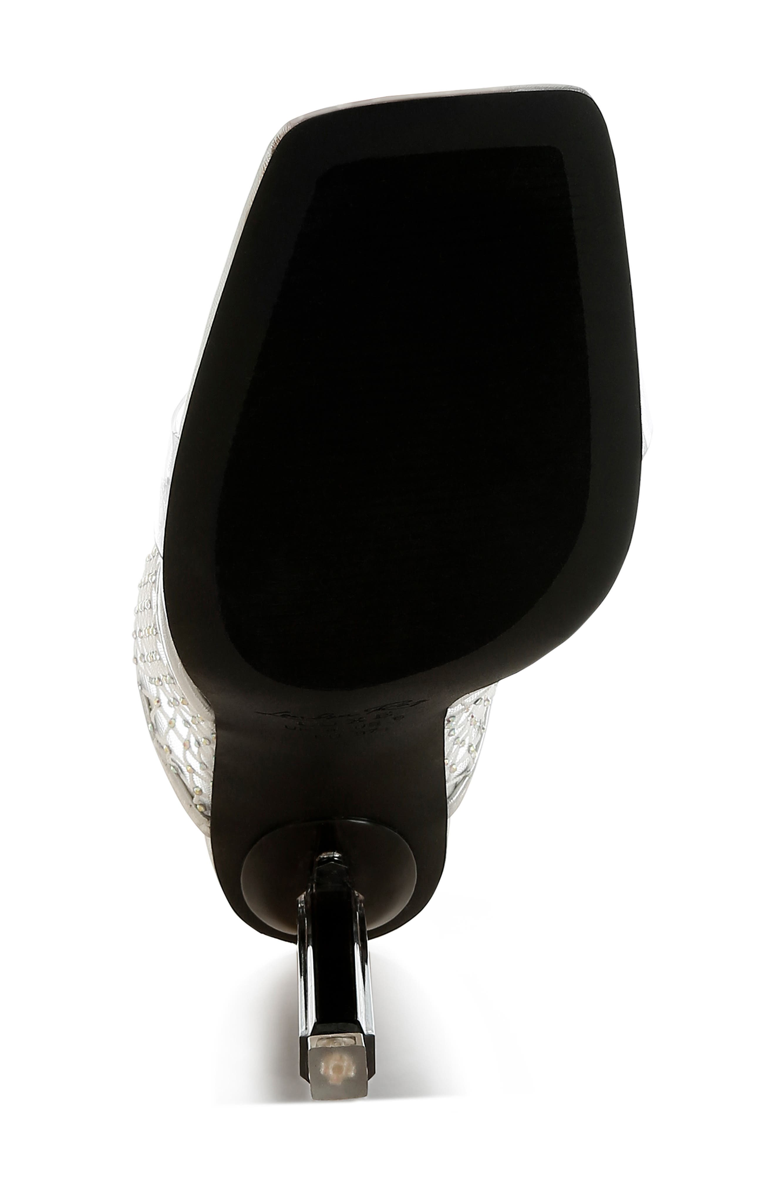 LONDON RAG Salween Clear Strap Stiletto Sandal, Alternate, color, Silver