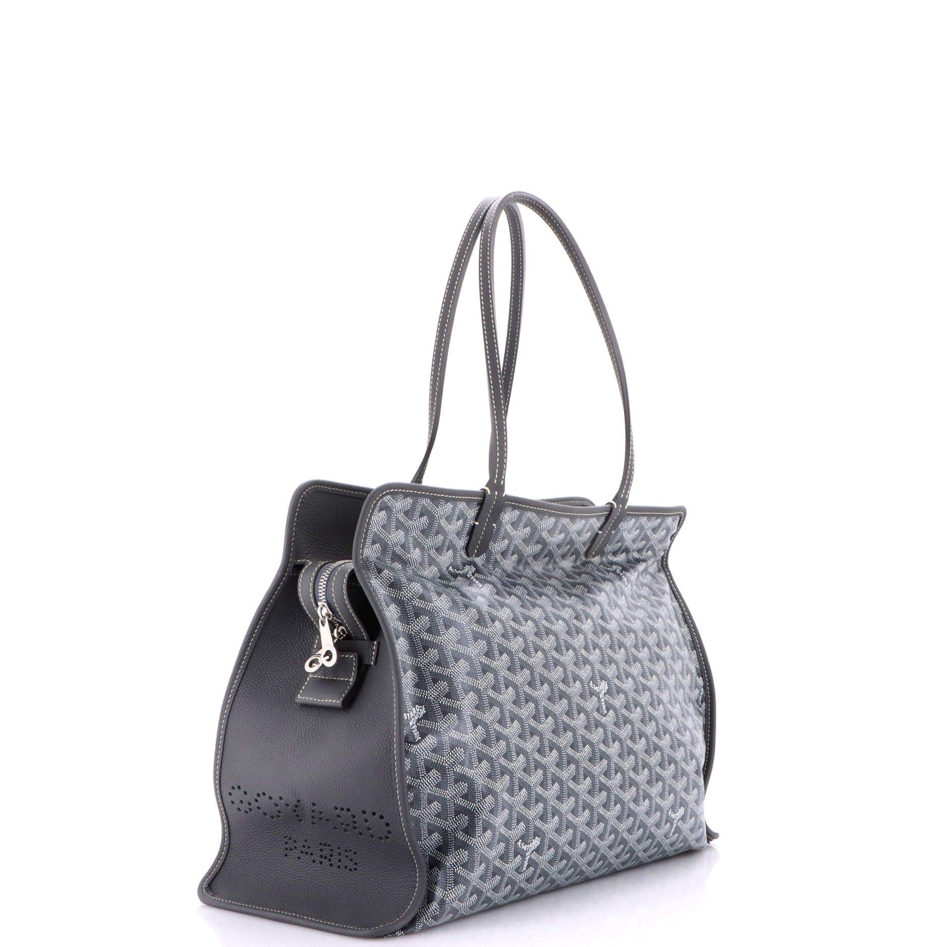 Pre-Owned Goyard Hardy Pet Carrier Coated Canvas PM, Alternate, color, Gray