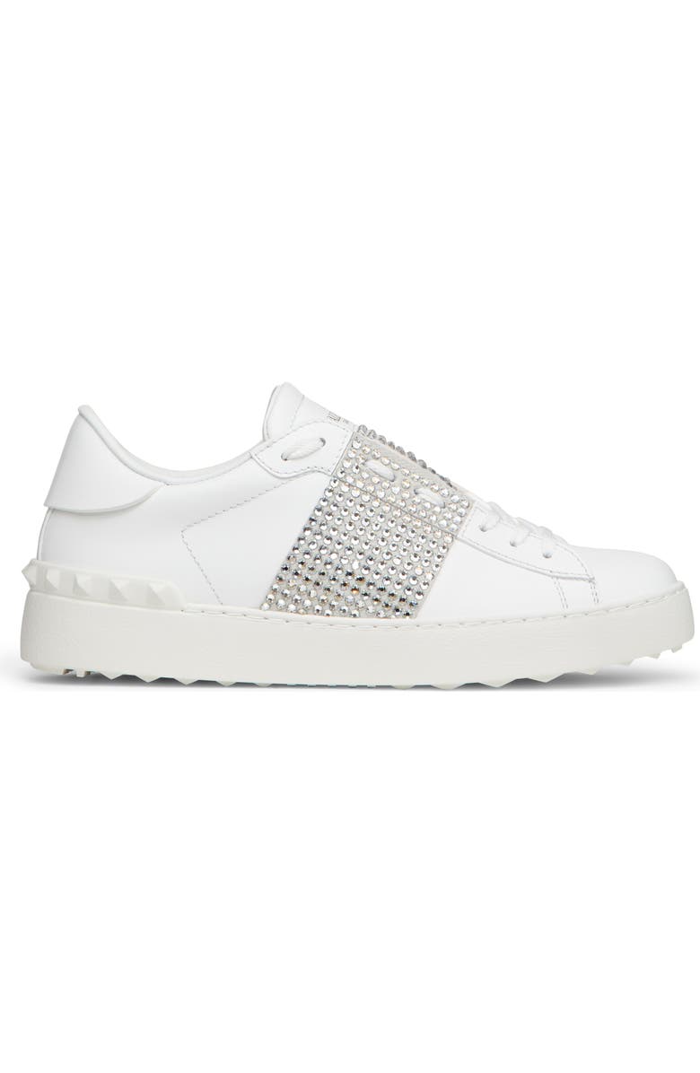 Valentino Garavani Rockstud Crystal Embellished Low Top Sneaker, Alternate, color,