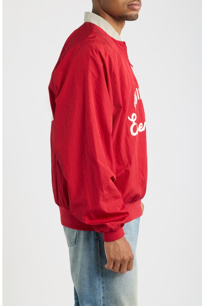 x MLB Cincinnati Reds Half Zip Pullover, Alternate, color, STONE RED/ SEAL RIB