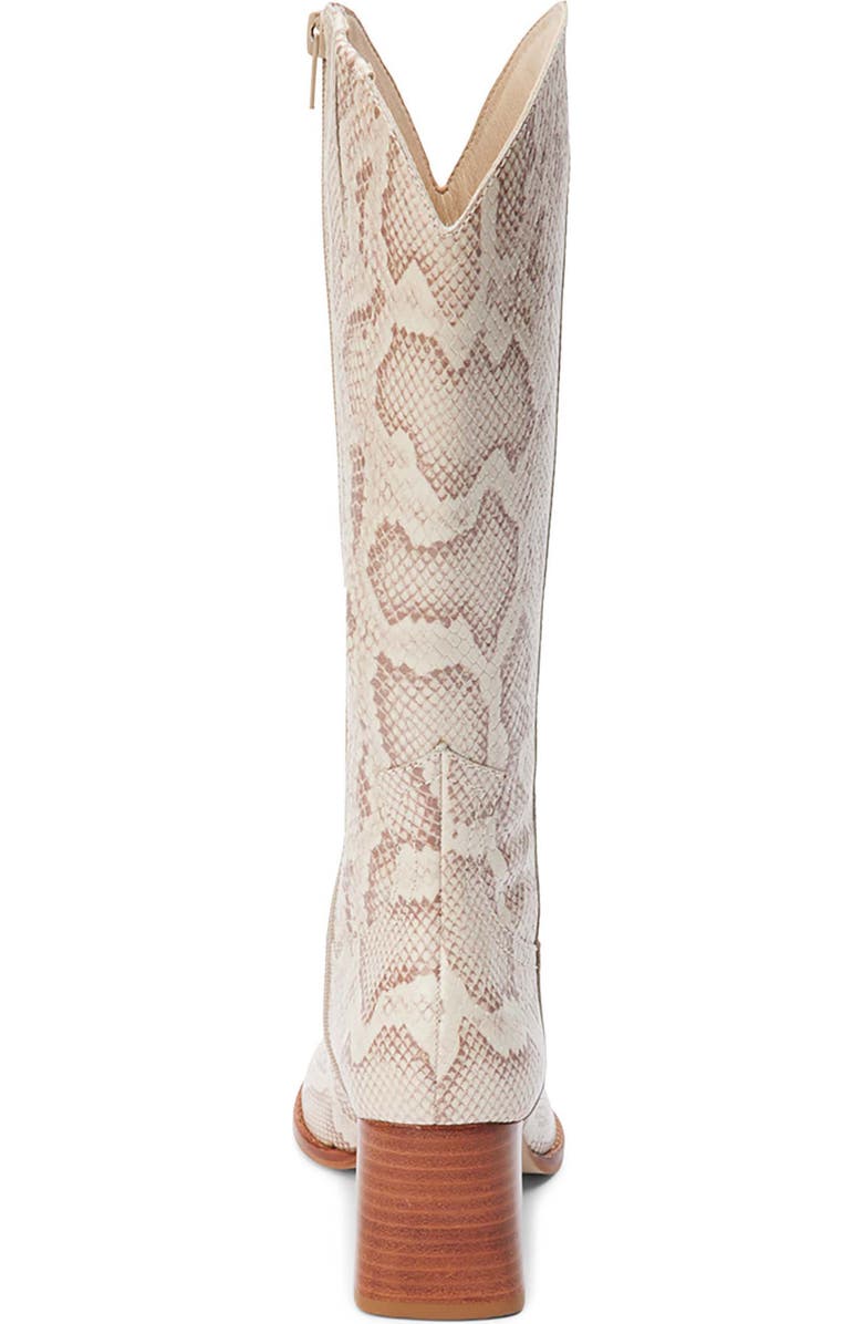 Matisse Addison Pointed Toe Western Boot, Alternate, color, Beige Multi Snake