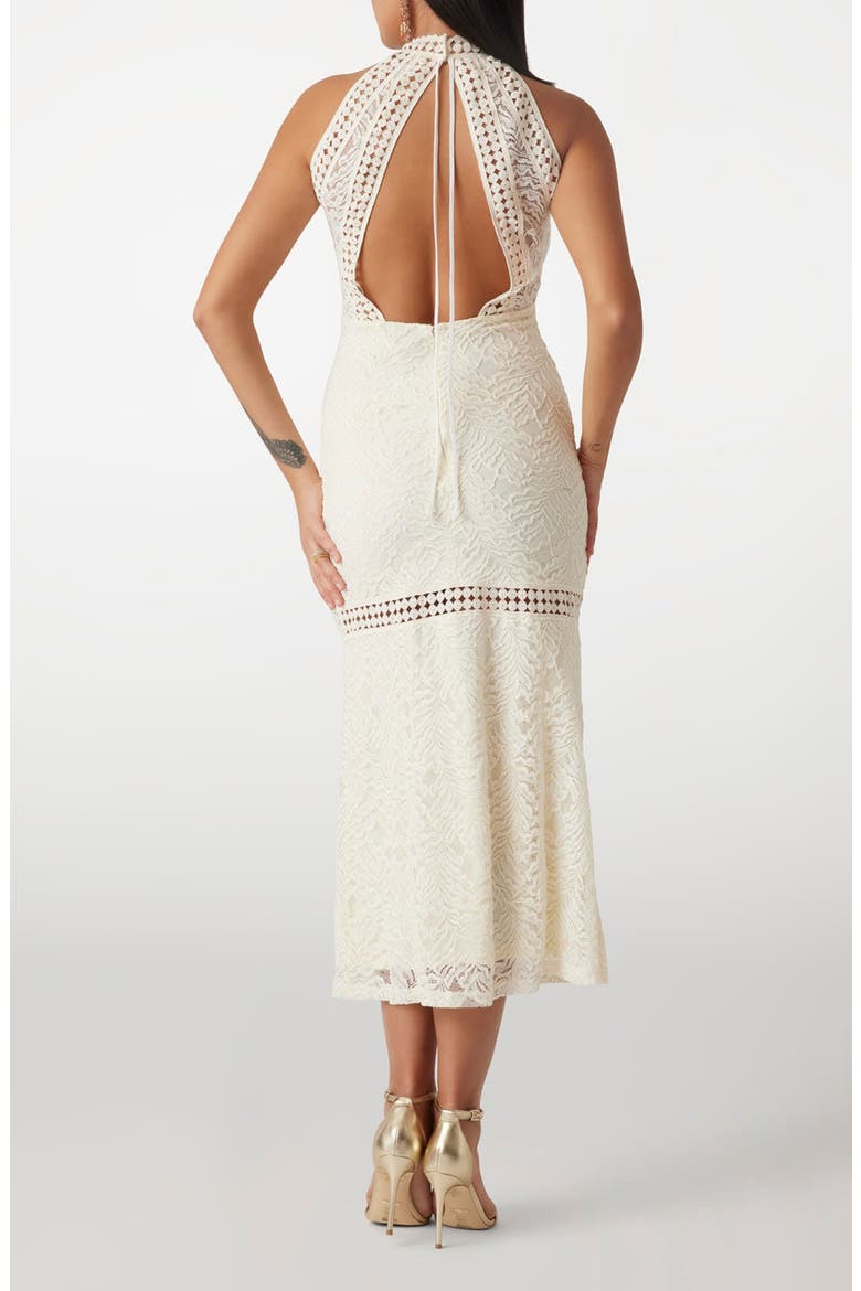 Liza Open Stitch Maxi Dress, Alternate, color, WHITE