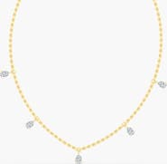 Everlee Pear Droplet Lab Diamond Necklace in 14K