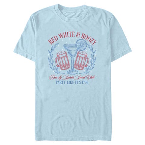 Men's Lost Gods Red White and Boozy Party  Graphic T-Shirt