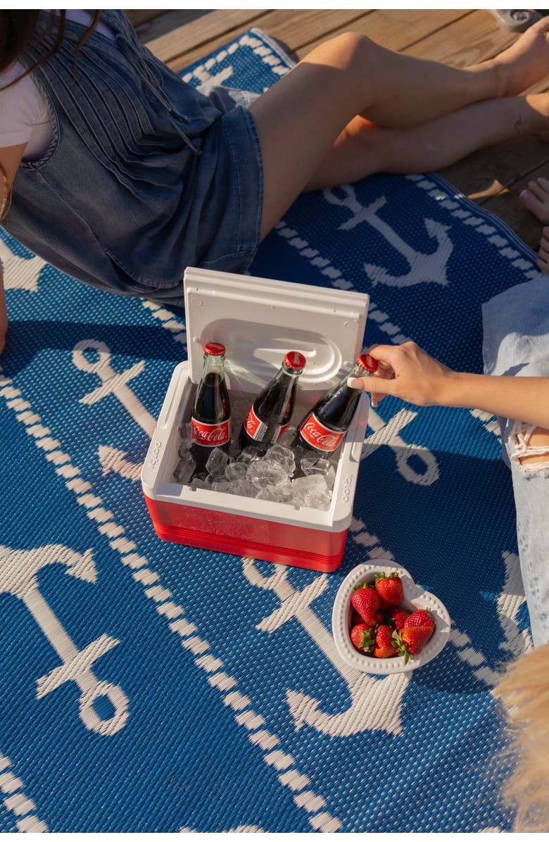 Mad Mats Anchor Blue & White Rug, Alternate, color, 5'X8'