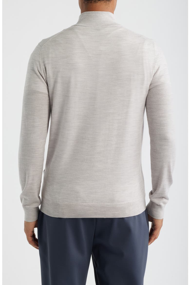 Blackhall Wool Quarter Zip Sweater, Alternate, color, WICKER BROWN