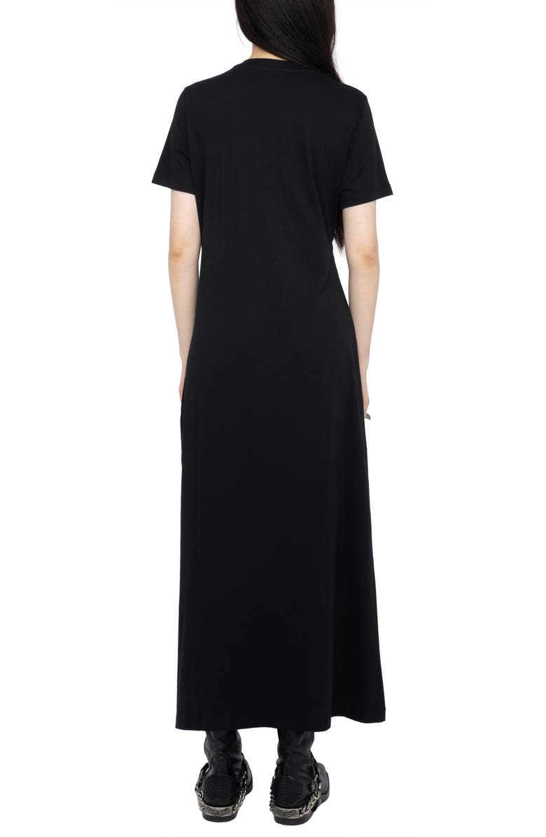 Zadig & Voltaire Raja Wings Midi Dress, Alternate, color, Black