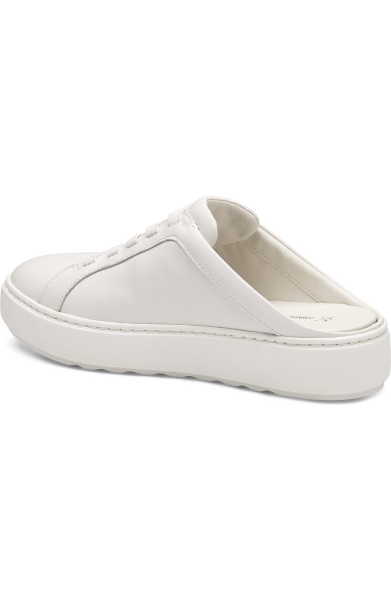 Johnston & Murphy Cammie Platform Sneaker Mule, Alternate, color, White Nappa Leather